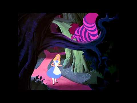 Alice encounters the Cheshire Cat